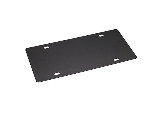 Black Powder Coated Stainless Steel License Plate