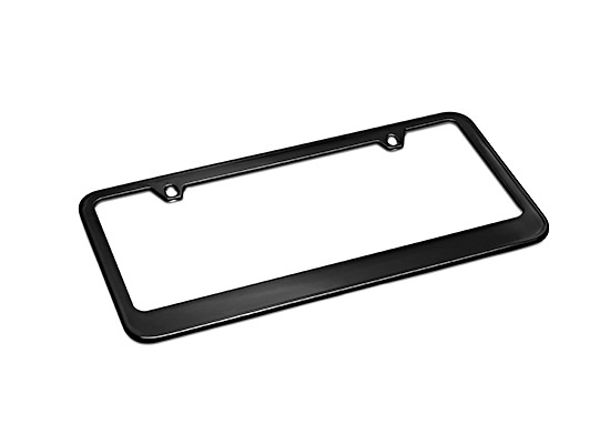 Black Powder Coated Zinc Alloy License Plate Frame